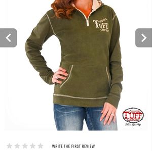 Cowgirl Tuff ARMY GREEN CADET ZIP HOODIE